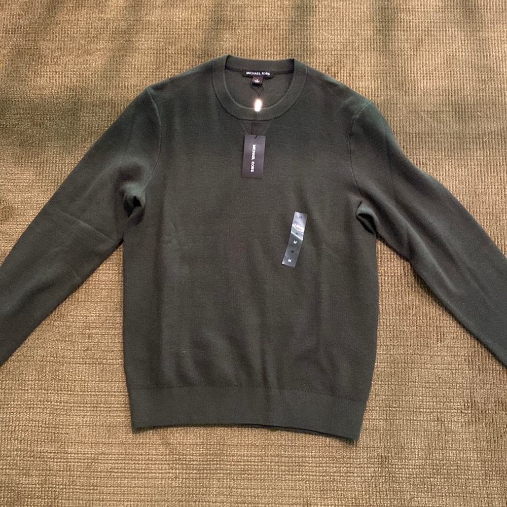 Mens Michael Kors Dark Green Sweater